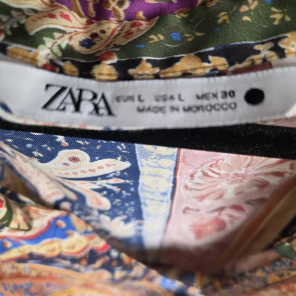 Zara Multicolor Paisley and Floral Top - Picture 4 of 6